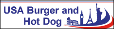USA Burger and Hot Dog Logo